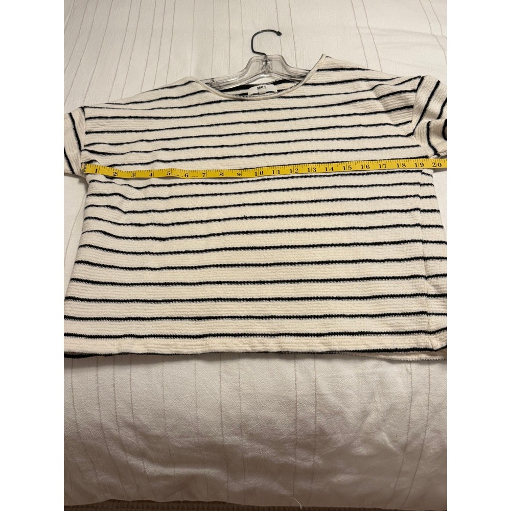 MKT Studio La Mariniere Striped Textured Knit Top Women's M French Breton - Picture 4 of 4